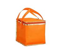 sdgERYEeg borsa termica, Borsa termica pieghevole for torte, ghiaccio portatile, in cotone perlato, isolata termicamente, impermeabile, for picnic, consegna di cibo(Orange,8 Inch)