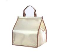 sdgERYEeg borsa termica, Borsa termica pieghevole grande, portatile, for alimenti, torte, isolata, scatola in alluminio, borsa for il pranzo impermeabile, for la consegna(Gold,8inch)