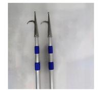 sdgERYEeg Gancio per imbarcazioni, 1 2 3 5 Pezzi Palo telescopico in Alluminio con Testa a Gancio in(2 Set,2 m(6.5 ft))