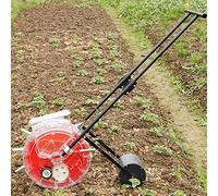 sdgERYEeg Seminatrice di precisione a Spinta, spandiconcime for Prato e Compost da Giardino con Passo Regolabile, for Piante Mais, Fagioli, Verdure, 8 Fori(5holes)