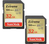 SDHC EXTREME 32GB 2 PEZZI RESCUEPRO DELUXE 100MB/S MEMORIA FLASH AD ALTA VELOCIT