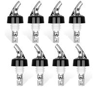 sdhiiolp Beccuccio per bottiglie, 8 pezzi, 2 cl, erogatore dosatore per bottiglie con funzione stop, coperchio protettivo, porzionatore, dispenser per liquori, dosatore per vino, cocktail, casa, bar