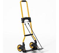 SDHYL Carrello pieghevole leggero e compatto Carrello portatile leggero con ruote Trolley a mano 80kg carico massimo giallo