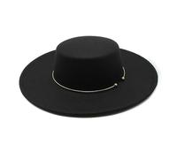SDIUAKBV Cappello Bombetta da donna Cappello a cilindro Derby a tesa larga da 10 cm, elegante cappello sposa, in feltro, stile Fedora, cerimonia(Black)