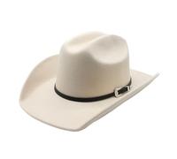 SDIUAKBV Cappello Cowboy Cappello da Cowboy for Uomo Fascinator Vintage Festa di Nozze Fedora a Tesa Larga Cappelli da Cowgirl da Donna Eleganti(Beige)