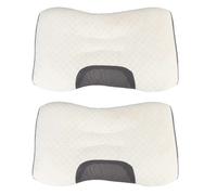SDIUAKBV Cuscino Lattice Cuscino in memory foam con supporto for il collo ergonomico for chi dorme sulla schiena e sul fianco Per l'uso in camera da letto(2PCS)