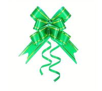 SDIUAKBV Fiocchi Self Pull Nastro Confezione Regalo con Fiocco e Nastro, 50/100 Pezzi, Colorati, for Compleanno, Halloween, Natale, San Valentino, Fiori, Forniture Fai da Te(50PCS,Green)
