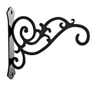 SDIUAKBV Ganci per Vasi da Fiori Elegante supporto for vaso da fiori appendere alla parete, stabile gancio in metallo for piante, robusta mangiatoia for uccelli Per il giardino(Black-L)