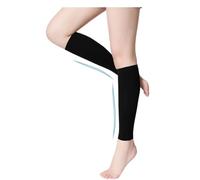 SDIUAKBV Manicotti Compressivi per le Gambe 1 paio di calze supporto for coscia a compressione da donna, 20-30 mmHg, con fascia in silicone Per lo sport(Type2-Black-1,L)