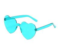 SDIUAKBV Occhiali a Cuore Occhiali da sole Love Frameless a forma di cuore abbaglianti Per l'estate(Blue)