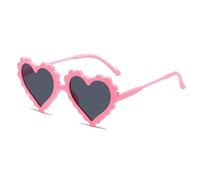 SDIUAKBV Occhiali a Cuore Occhiali da sole personalizzati Love a forma di cuore Per l'estate(Bright pink)