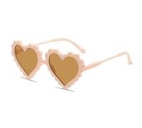 SDIUAKBV Occhiali a Cuore Occhiali da sole personalizzati Love a forma di cuore Per l'estate(Pink)