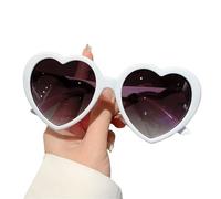 SDIUAKBV Occhiali a Cuore Occhiali da sole vintage oversize con cuore d'amore popolari alla moda donna Sexy Lady Shade Per l'estate(Rose Red Black)