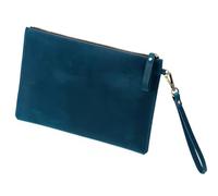 SDIUAKBV Pochette Uomo Borsa a mano vintage da uomo in pelle con cerniera e organizer for documenti Viaggio(Color3)