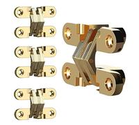 Sdjdhej - Cerniere nascoste per porte, 4 pezzi, cerniera invisibile a 180 gradi, cerniera invisibile per porta in legno, cerniera a croce pieghevole (per armadi da 25 mm)