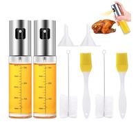 SDKZBFC Spruzzatore di olio,Spruzzatore di olio Spruzzatore di olio d'oliva,100 ML Spruzzatore per olio da cucina con pennello per friggitrici, insalate e barbecue 2PCS