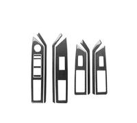 SDLDCVXZ Set di Adesivi for Interni Auto in Vera Fibra di Carbonio for Interruttore alzacristalli, Pannello di Controllo, Compatibile con Dodge Avenger 2008 2009 2010(Black)