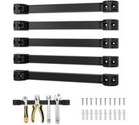 SDLDEER Barra magnetica per attrezzi, 5 pezzi, set di barre magnetiche da 30 cm, supporto magnetico da parete per cucina, garage, officina