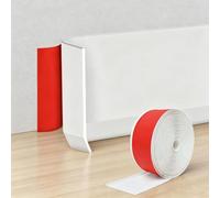 SDLDEER Battiscopa autoadesivo, in PVC, 10 cm x 6 m, autoadesivo, flessibile, per cucina, bagno, parete, pavimento (bianco)