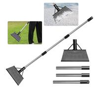 SDLDEER Pala da giardino multifunzionale con guanti, raschietto per attrezzi da giardinaggio resistente, manico lungo, vanga per la pulizia esterna, per bordi del prato, raschietto per pavimenti del