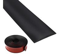 SDLDEER Profilo di transizione autoadesivo, larghezza 5 cm, autoadesivo, listello di copertura per pavimenti (nero)