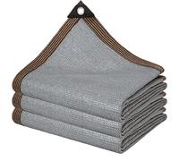 SDLLG Rete parasole con occhielli in HDPE grigio, 3,5 x 6 m, con effetto ombreggiante al 90%, rete di protezione dai raggi UV, traspirante, per picnic, campeggio, personalizzabile
