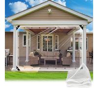 SDLLG Telone trasparente con occhielli, 1,4 x 4,2 m, 0,35 mm, protezione per piante, in PVC, trasparente, impermeabile, telo protettivo multiuso