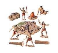 Sdlnklm 10 Statuette di Uomini delle Caverne, Figure Primitive in Miniatura per L'arredamento di Casa.