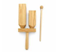 Sdlnklm Blocco Musicale Bambini Percussione in Legno Robusto Suono Acuto Semplice Utilizzo Impugnatura Confortevole con Accessori Inclusi Adatto per Lezione, Senza Scanalature