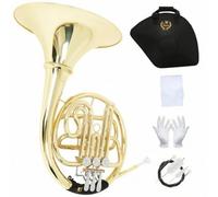 Sdlnklm Corno Francese con Custodia Dorato Corno Francese Risonante Strumento le per Orchestra
