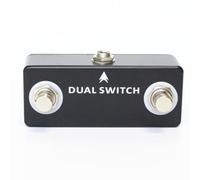 Sdlnklm Doppio Footswitch con Stereo Robusto Interruttore a Pedale con Pulsante Momentaneo Leggero Doppio Interruttore a Pedale per Chitarristi