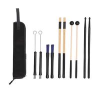 Sdlnklm Drumstick Bundle Bacchette da Batteria Spazzole Metalliche Spazzole a Filo Mazze Morbide con Custodia Rettangolare Materiale Legno Metallo Plastica Adatto per Prove Lezioni Concerti