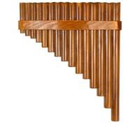 Sdlnklm Flauto di Bambù Panflute a 15 Canne con Sugheri per Messa a Punto Fine E Rinforzata Range Sol 440 G4-G6 con Custodia Morbida E Accessori Adatto a, Mano Sinistra Left-Hand