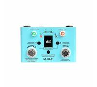 Sdlnklm Music Loop Pedal Pedale Loop Chitarra Effetti Drum Machine Accordatore con 4 Banchi per Ciclo Overdub Usb Bank 5V Adatto per Festival Strada Prove Creazione Loop, Blue