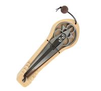 Sdlnklm Musical Harp Arpa Bocca Scacciapensieri Guimbarda Arpa Mascella in Acciaio Durevole con Incisioni Lupo E Contenitore Legno Adatta per Meditazione, Costellazione