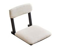 Sdlnklm Poltrona Bassa da Terra Imbottita | Rivestimento Effetto Lino, Poltrona Lounge, Comoda, Sedia con Telaio in Metallo, per Balcone