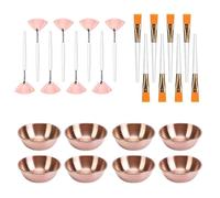 Sdlnklm Set da 24 Pezzi Pennelli per Cura Del Kit Applicazione Maschera con Ciotola Miscelazione Set Completo con Manico in Acciaio Inossidabile E Setole in