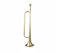 Sdlnklm Tromba a Canna Liscia Tromba Bugle Corno in Ottone Leggera in Ottone Giallo Ergonomica per Giovani Musicisti Adatta a Bande Giovanili Lezioni, Stile Classico, Militare, Tradizionale-B