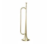 Sdlnklm Tromba a Canna Liscia Tromba Bugle Corno in Ottone Leggera in Ottone Giallo Ergonomica per Giovani Musicisti Adatta a Bande Giovanili Lezioni, Stile Classico, Militare, Tradizionale-D