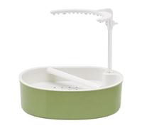 Sdlnklm Vasca da Bagno Automatica per Pappagalli, Doccia Automatica per Uccelli, Spaziosa Vasca da Bagno, Contenitore Multifunzione Regolabile, Facile, Bianco