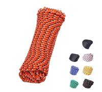 SDLTHR Corda in polipropilene intrecciato a diamante, da 3/8 pollici, multiuso, spessa, per barche da campeggio e bandiera, uso interno ed esterno, uso interno ed esterno, arancione