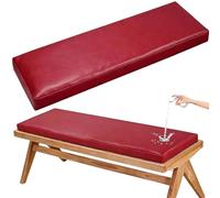 SDNAM Cuscino per Panca Esterni Impermeabile in Ecopelle Cuscini per Seduta Schiuma Alta Densità 45D Cuscino Seduta Antiscivolo Removibile per Giardino Terrazza Interno(#3,35x70x5cm)