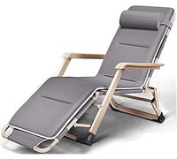 SdneNest Sdraio reclinabile regolabile Zero Gravity per patio, prato, giardino, sedia a dondolo, pieghevole, per persone pesanti, 178 x 67 x 30 cm, grigio 1