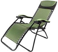 SdneNest Sedia a sdraio reclinabile Zero Gravity per patio, sedia da giardino reclinabile per esterni, pieghevole, portatile, compatibile con dondoli verdi da 200 kg