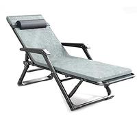 sdneNest Sedia pieghevole/lounge per esterni, patio, chaise longue, estremamente confortevole, struttura in metallo a rete Zero Gravity, stile blu 1