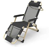 SdneNest Sedie da patio reclinabili per persone pesanti, sedia pieghevole per giardino, ufficio, pranzo, sedia portatile da spiaggia, sdraio a gravità zero, carico 200 kg, nero