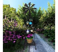 sdneNest Supporto per vasi da fiori in metallo con 4 ripiani, supporto per piante e erbe aromatiche, scaffale per fiori, mensola per fiori per interni ed esterni, cravatta per razioni domestiche, nero