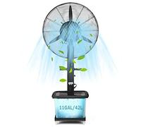 sdneNest Ventilatore nebulizzatore per esterni, ventilatori industriali con 3 impostazioni di alimentazione, serbatoio da 11 galloni e oscillazione di 90°, cortili esterni per ristoranti, patii