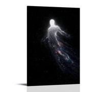 sdnkbro Poster decorativo da parete su tela con immagine di The Mysterious Universe Dreamy and Ethereal, poster decorativo moderno per camera da letto, 50 x 75 cm