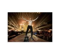 sdnkbro Poster decorativo da parete su tela, motivo Chester Bennington, The Most Shining Musician on The Stage (Il musicista più brillante sul palcoscenico), poster decorativo moderno per la camera da